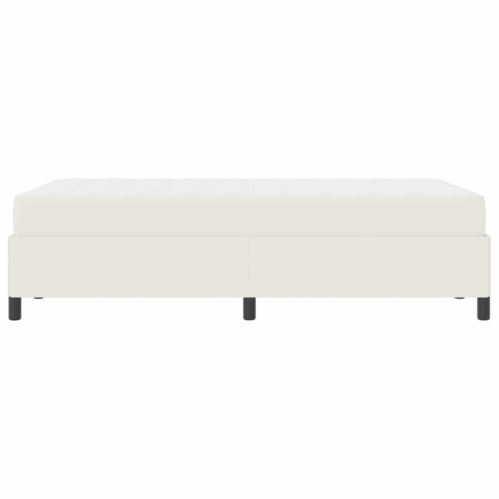 Estructura de cama con colchón Crema 120 x 200 cm tela