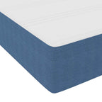Estructura de cama con colchón Azul 120 x 200 cm tela