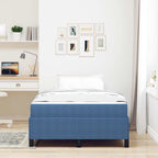 Estructura de cama con colchón Azul 120 x 200 cm tela