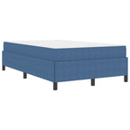 Estructura de cama con colchón Azul 120 x 200 cm tela