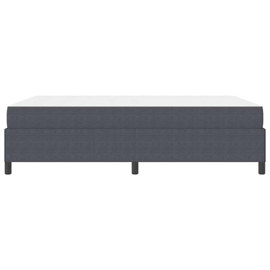 Estructura de cama con colchón Gris oscuro 140 x 190 cm tela