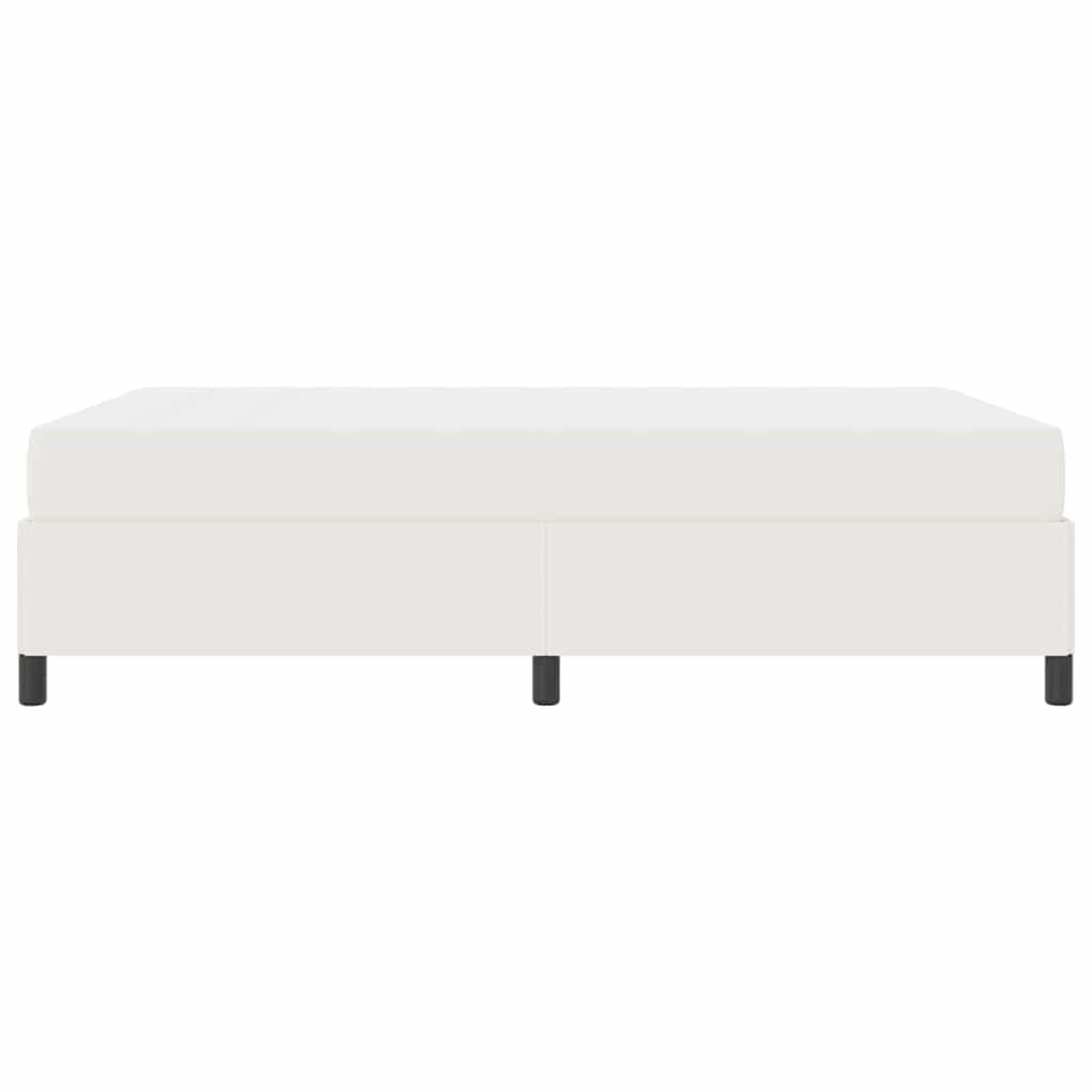 Estructura de cama con colchón Crema 140 x 190 cm tela