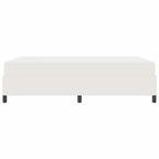 Estructura de cama con colchón Crema 140 x 190 cm tela