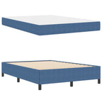 Estructura de cama con colchón Azul 140 x 190 cm tela
