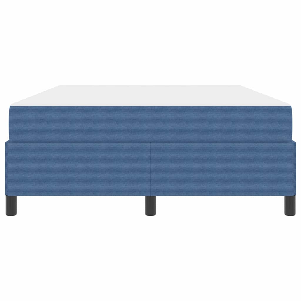 Estructura de cama con colchón Azul 140 x 190 cm tela