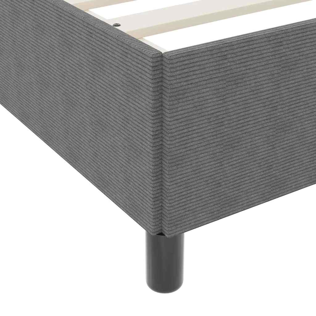 Estructura de cama con colchón Gris Claro 140 x 200 cm tela