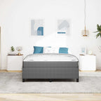 Estructura de cama con colchón Gris Claro 140 x 200 cm tela