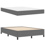 Estructura de cama con colchón Gris Claro 140 x 200 cm tela