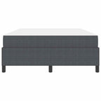 Estructura de cama con colchón Gris oscuro 140 x 200 cm tela