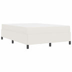 Estructura de cama con colchón Crema 160 x 200 cm tela