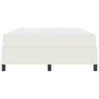 Estructura de cama con colchón Crema 160 x 200 cm tela