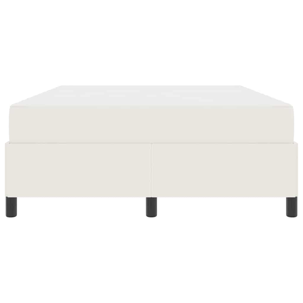 Estructura de cama con colchón Crema 160 x 200 cm tela