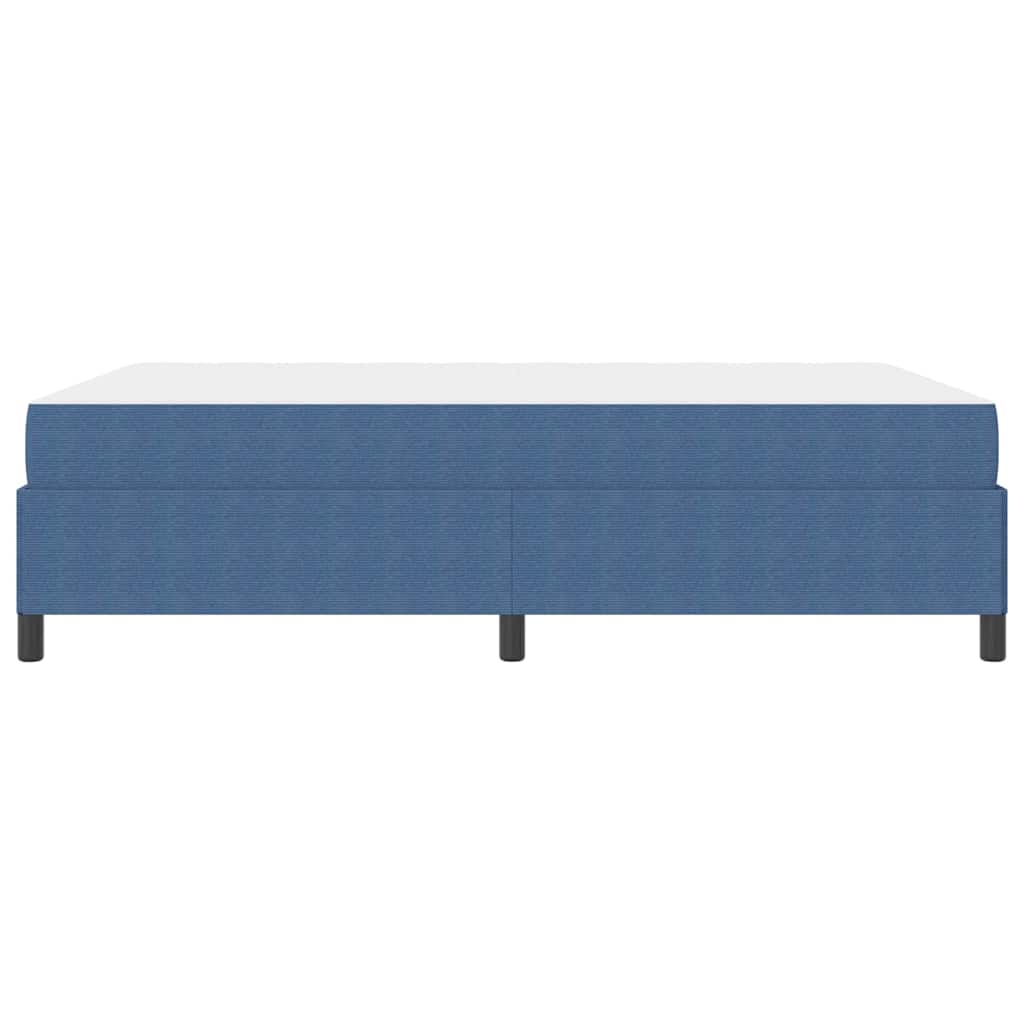 Estructura de cama con colchón Azul 160 x 200 cm tela
