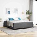 Estructura de cama con colchón Gris Claro 180 x 200 cm tela