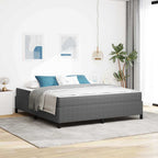 Estructura de cama con colchón Gris Claro 180 x 200 cm tela