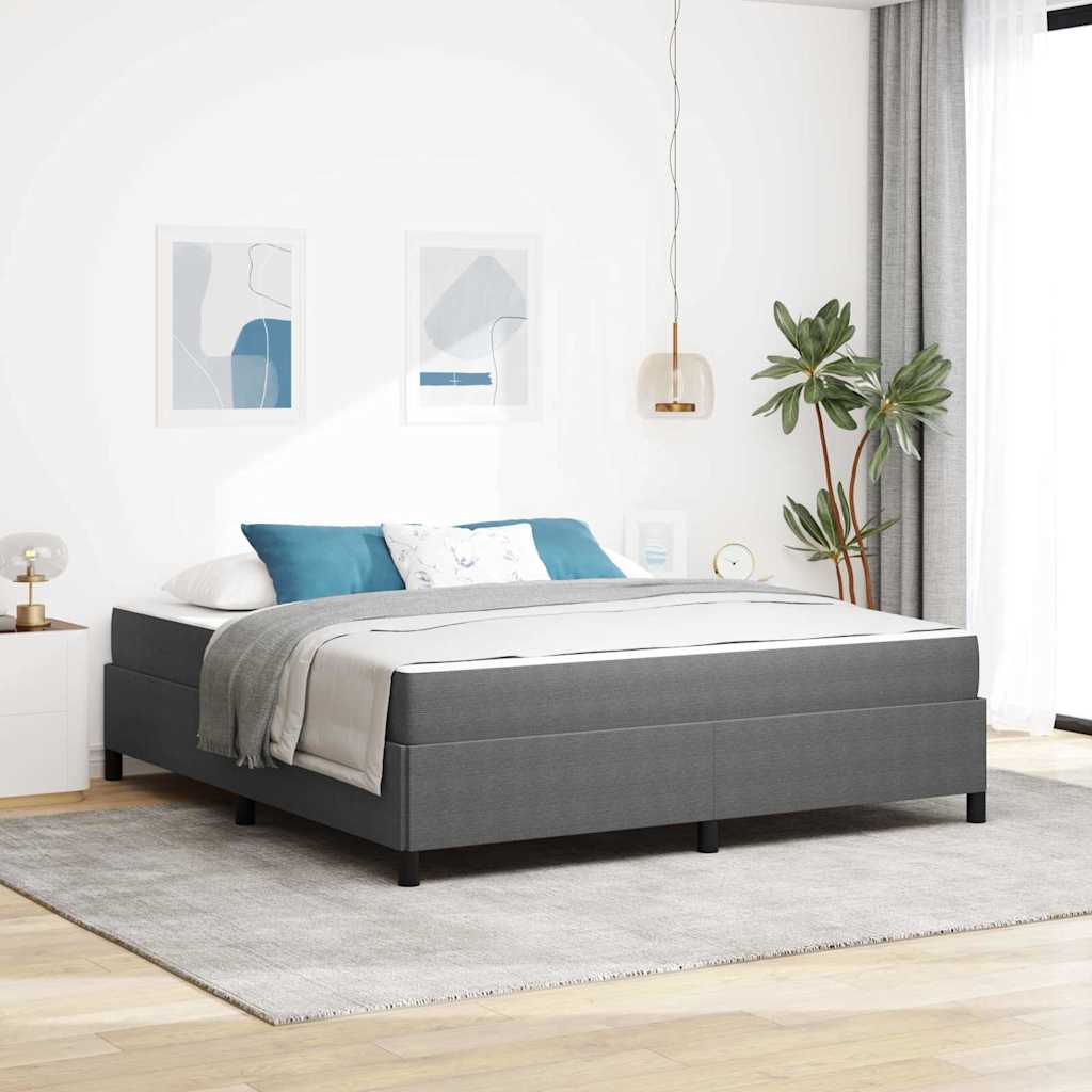 Estructura de cama con colchón Gris Claro 180 x 200 cm tela
