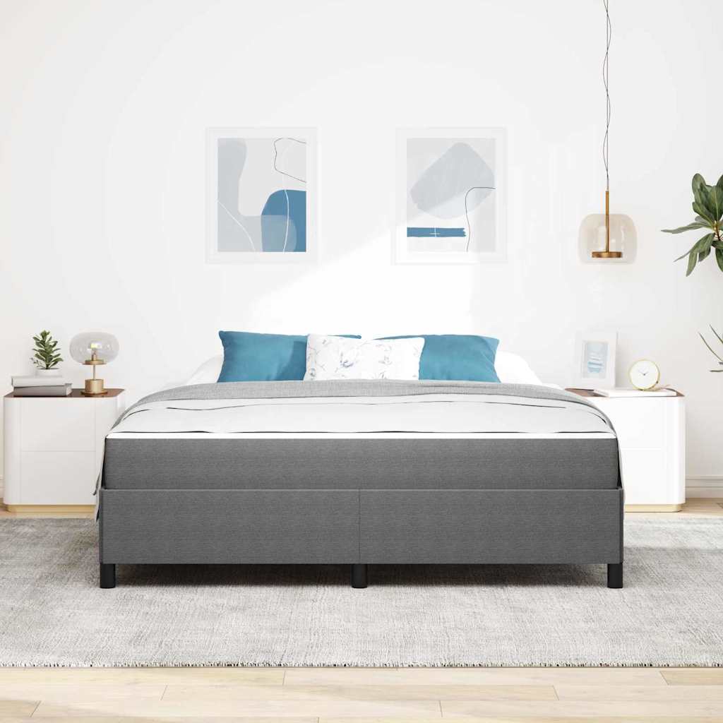 Estructura de cama con colchón Gris Claro 180 x 200 cm tela