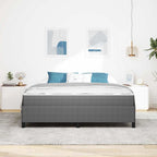 Estructura de cama con colchón Gris Claro 180 x 200 cm tela