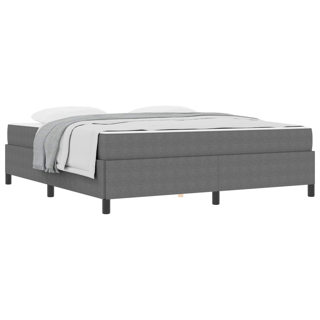 Estructura de cama con colchón Gris Claro 180 x 200 cm tela