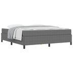 Estructura de cama con colchón Gris Claro 180 x 200 cm tela