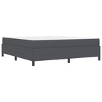 Estructura de cama con colchón Gris oscuro 180 x 200 cm tela