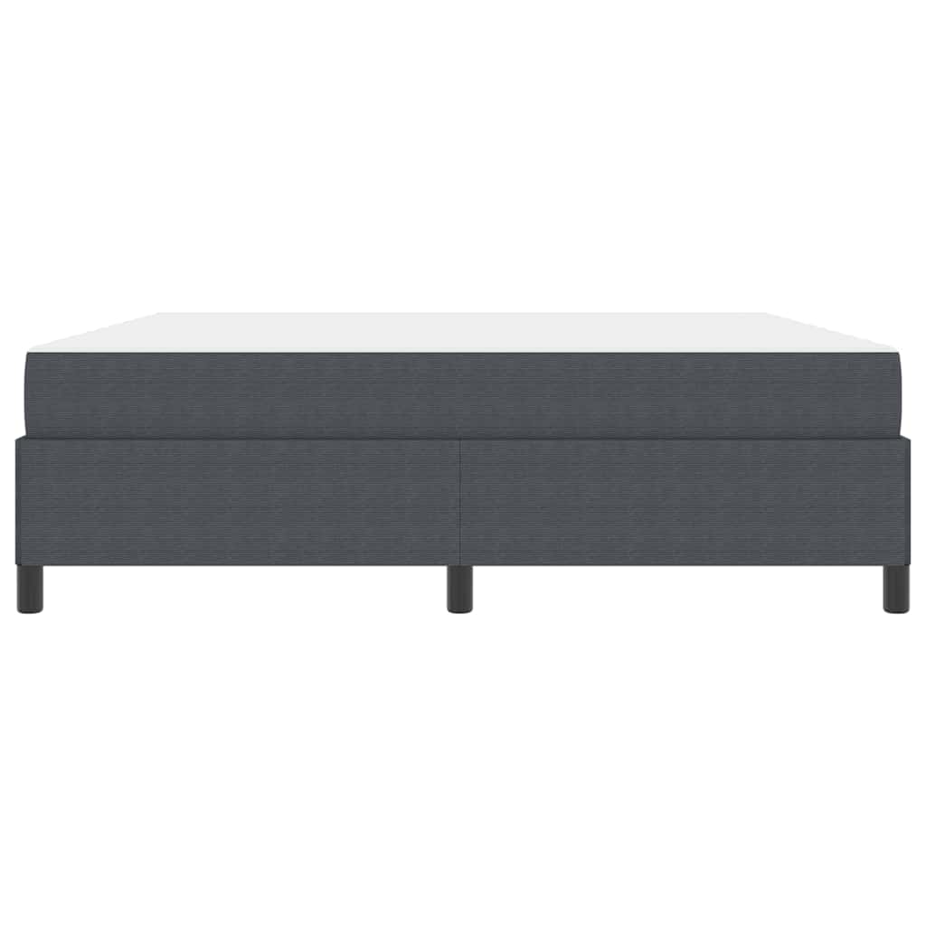 Estructura de cama con colchón Gris oscuro 180 x 200 cm tela