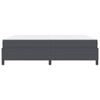 Estructura de cama con colchón Gris oscuro 180 x 200 cm tela