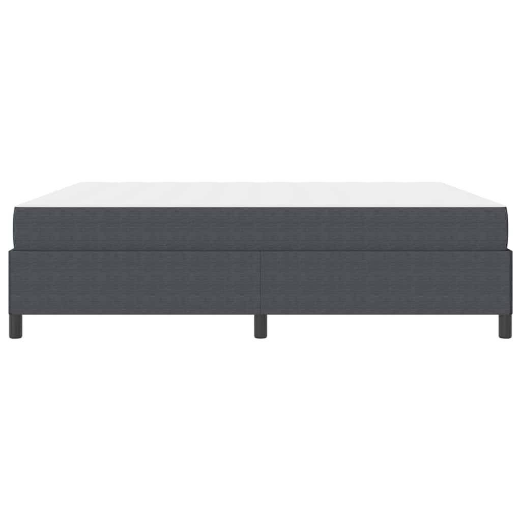 Estructura de cama con colchón Gris oscuro 180 x 200 cm tela