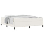 Estructura de cama con colchón Crema 180 x 200 cm tela