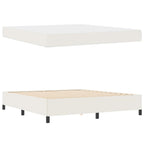 Estructura de cama con colchón Crema 180 x 200 cm tela