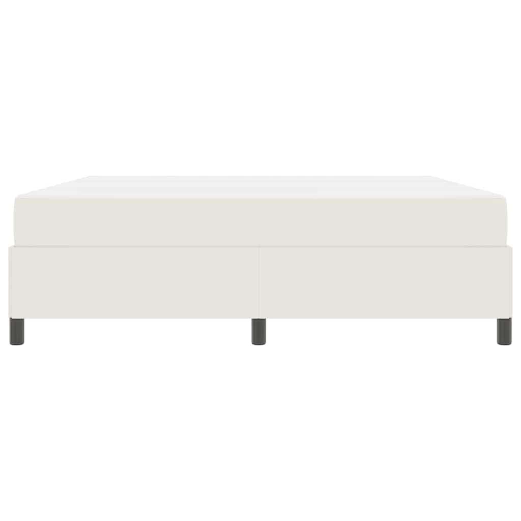 Estructura de cama con colchón Crema 180 x 200 cm tela
