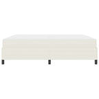 Estructura de cama con colchón Crema 180 x 200 cm tela