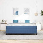 Estructura de cama con colchón Azul 180 x 200 cm tela