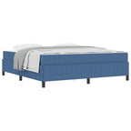 Estructura de cama con colchón Azul 180 x 200 cm tela