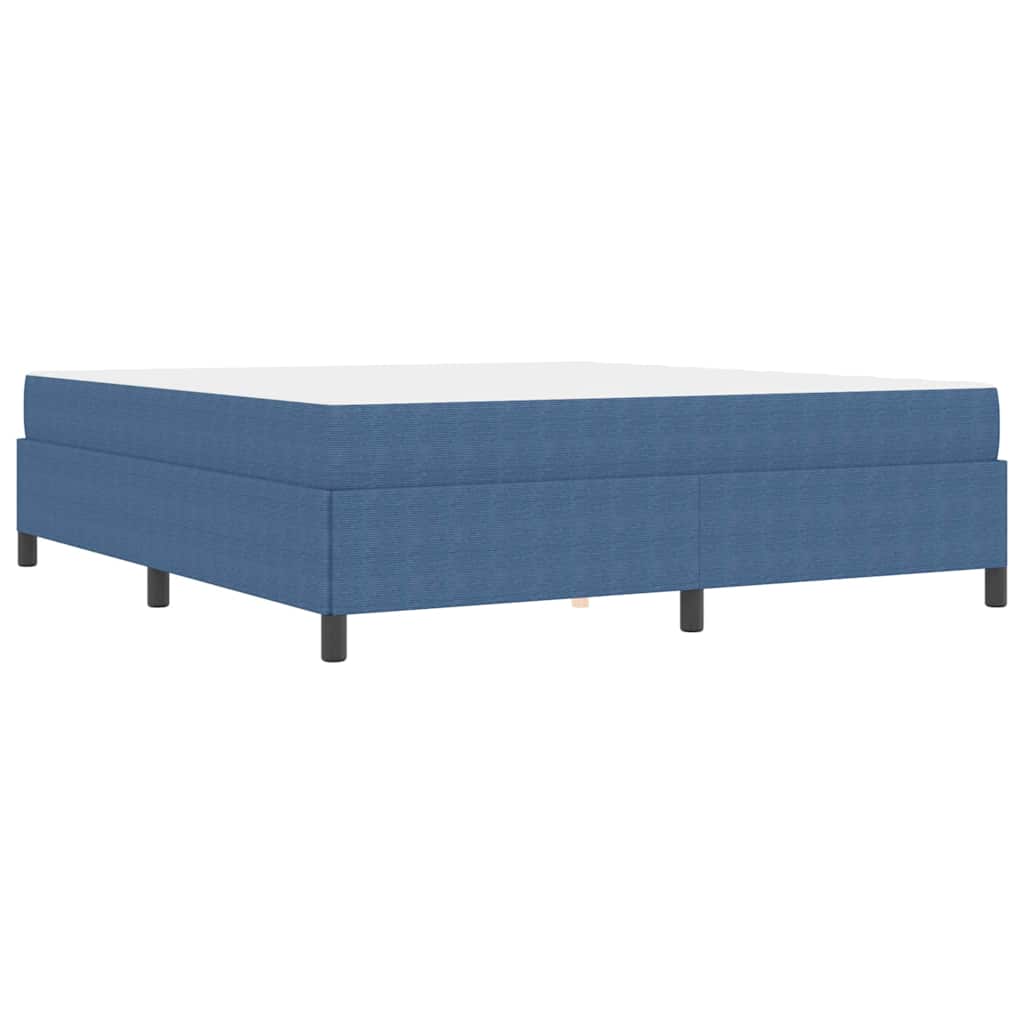 Estructura de cama con colchón Azul 180 x 200 cm tela