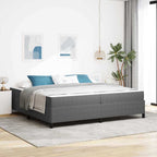 Estructura de cama con colchón Gris Claro 200 x 200 cm tela