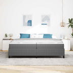 Estructura de cama con colchón Gris Claro 200 x 200 cm tela