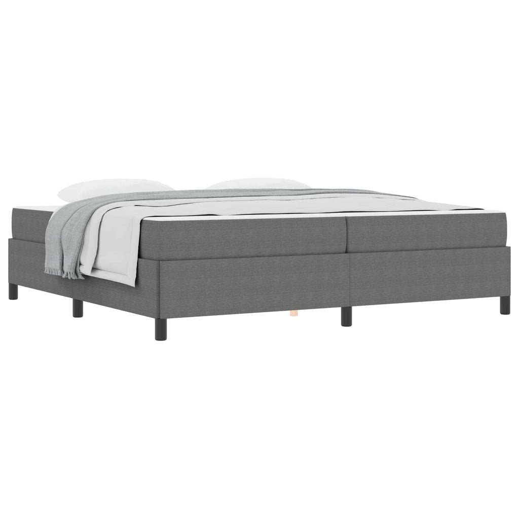 Estructura de cama con colchón Gris Claro 200 x 200 cm tela