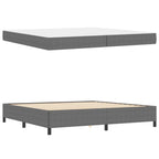 Estructura de cama con colchón Gris Claro 200 x 200 cm tela