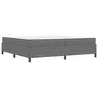Estructura de cama con colchón Gris Claro 200 x 200 cm tela