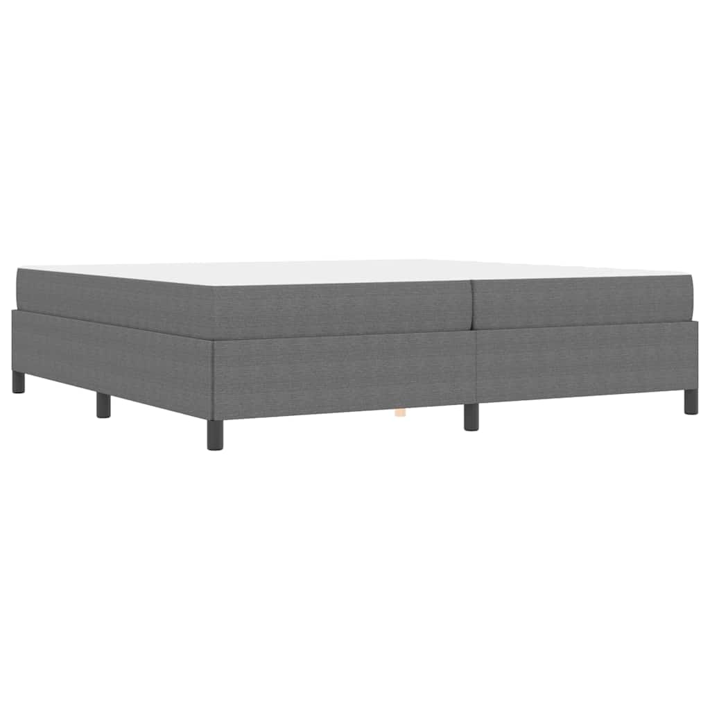 Estructura de cama con colchón Gris Claro 200 x 200 cm tela