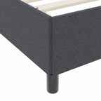 Estructura de cama con colchón Gris oscuro 200 x 200 cm tela