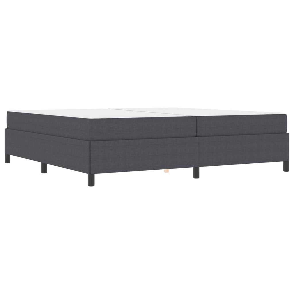 Estructura de cama con colchón Gris oscuro 200 x 200 cm tela