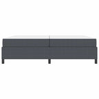 Estructura de cama con colchón Gris oscuro 200 x 200 cm tela