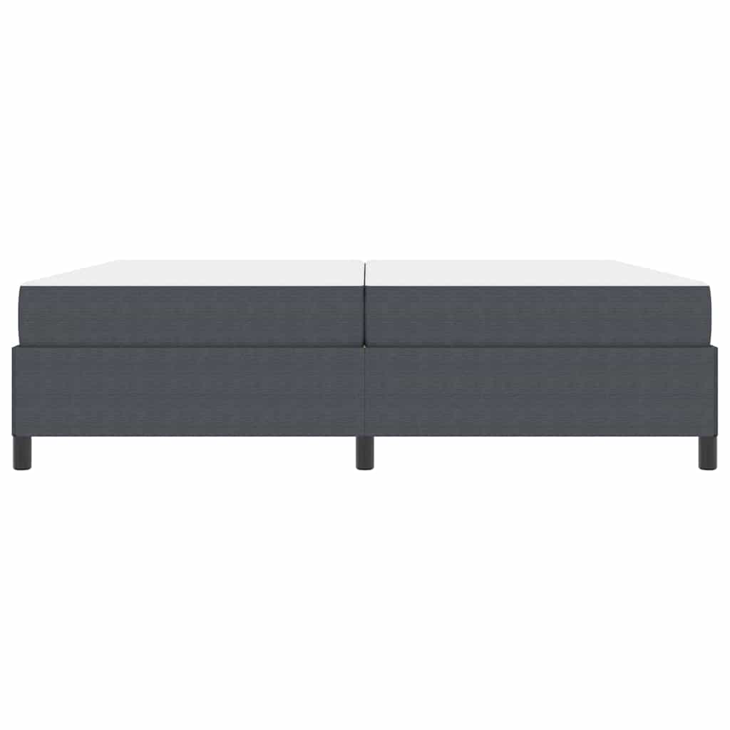 Estructura de cama con colchón Gris oscuro 200 x 200 cm tela