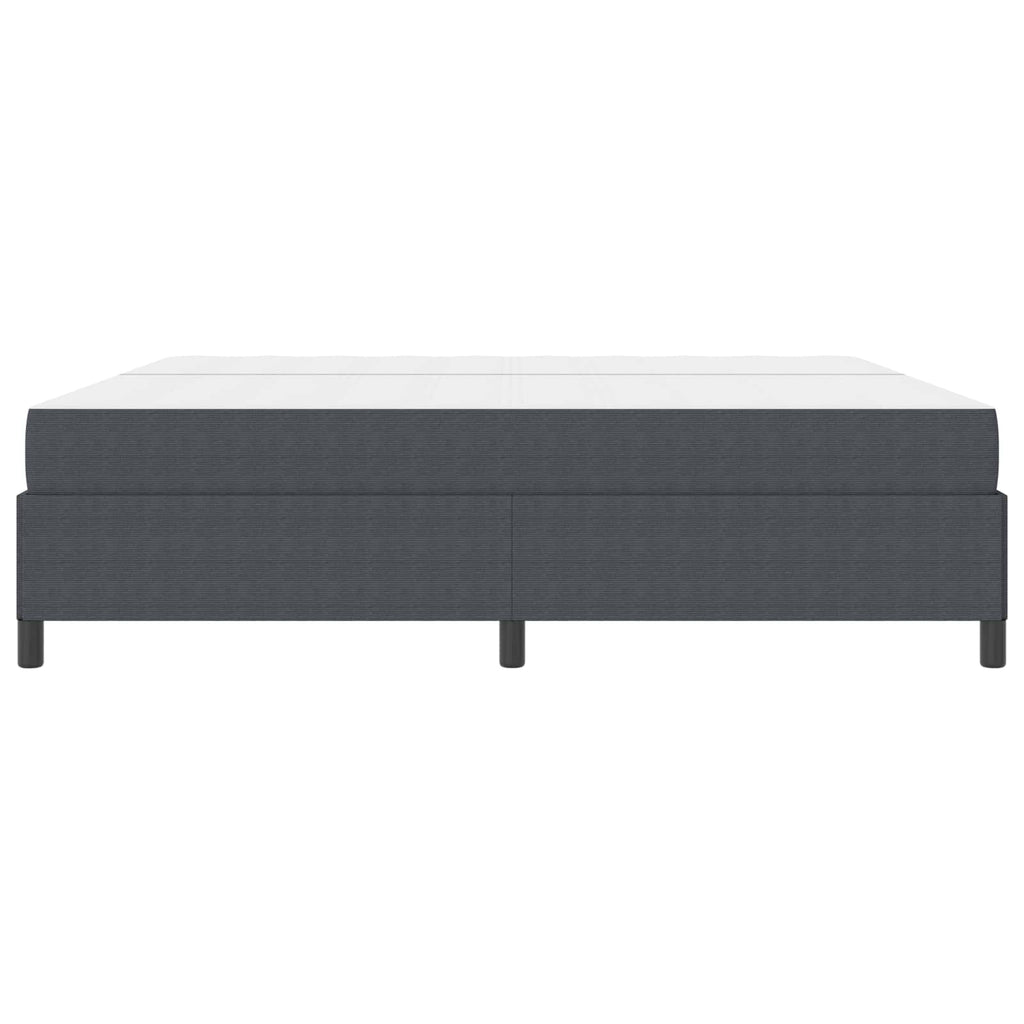 Estructura de cama con colchón Gris oscuro 200 x 200 cm tela