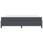 Estructura de cama con colchón Gris oscuro 200 x 200 cm tela