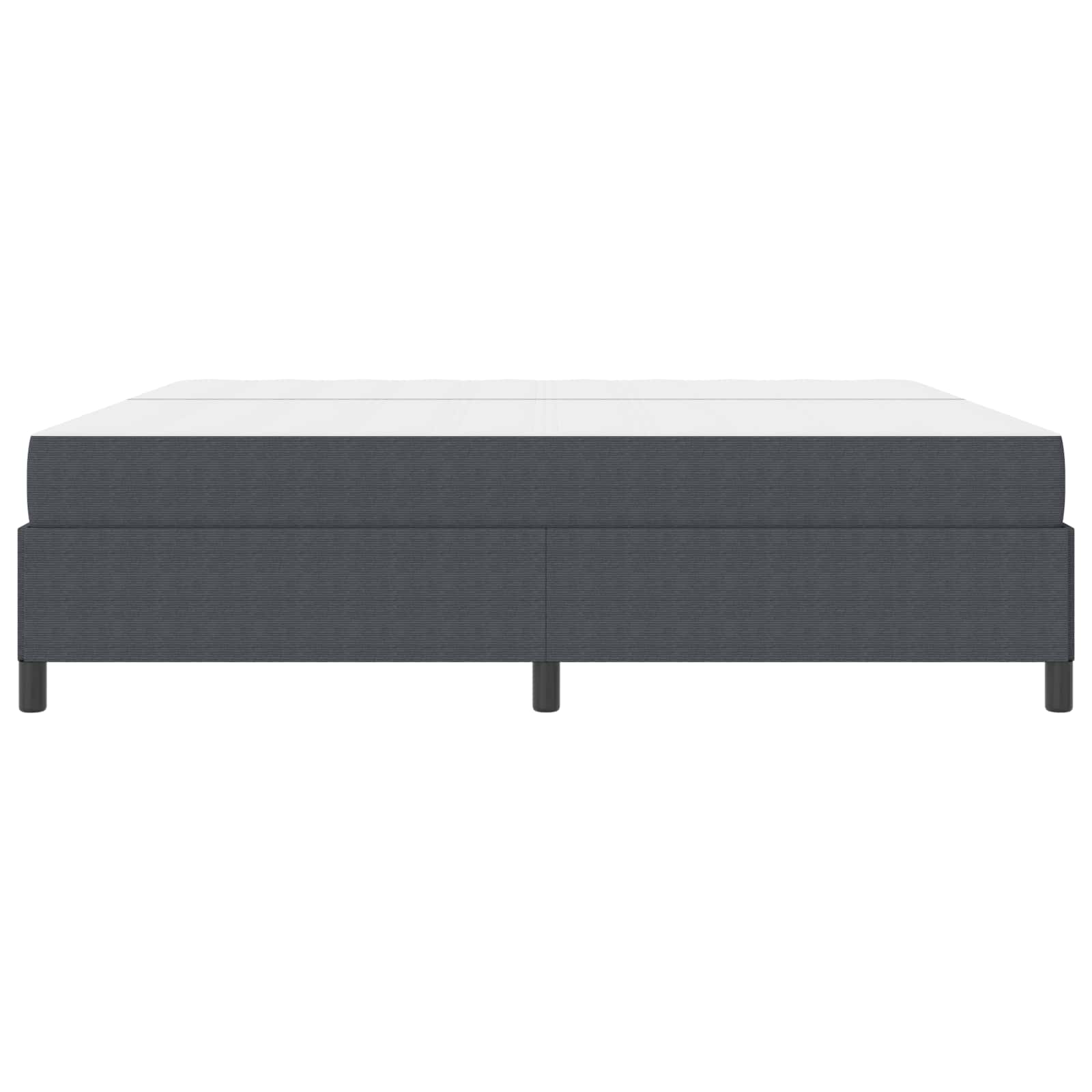 Estructura de cama con colchón Gris oscuro 200 x 200 cm tela