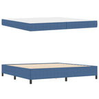 Estructura de cama con colchón Azul 200 x 200 cm tela