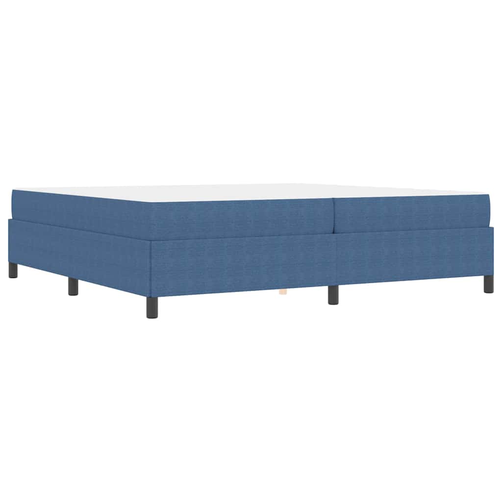 Estructura de cama con colchón Azul 200 x 200 cm tela
